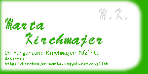 marta kirchmajer business card